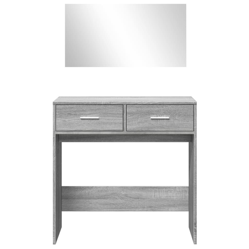 vidaXL Μπουντουάρ με Καθρέφτη Γκρι Sonoma 80 x 39 x 80 εκ.