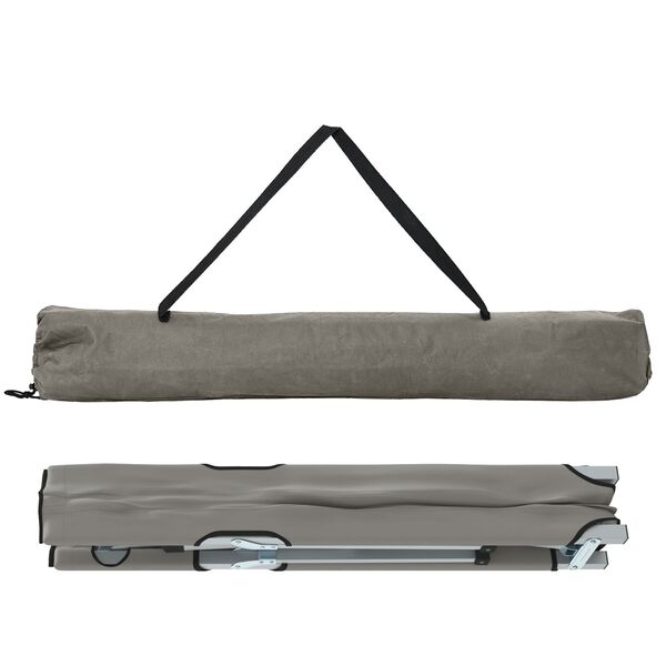 vidaXL Αναδιπλούμενο Κρεβάτι Κάμπινγκ Γκρι 62 x 194 x 42 εκ.