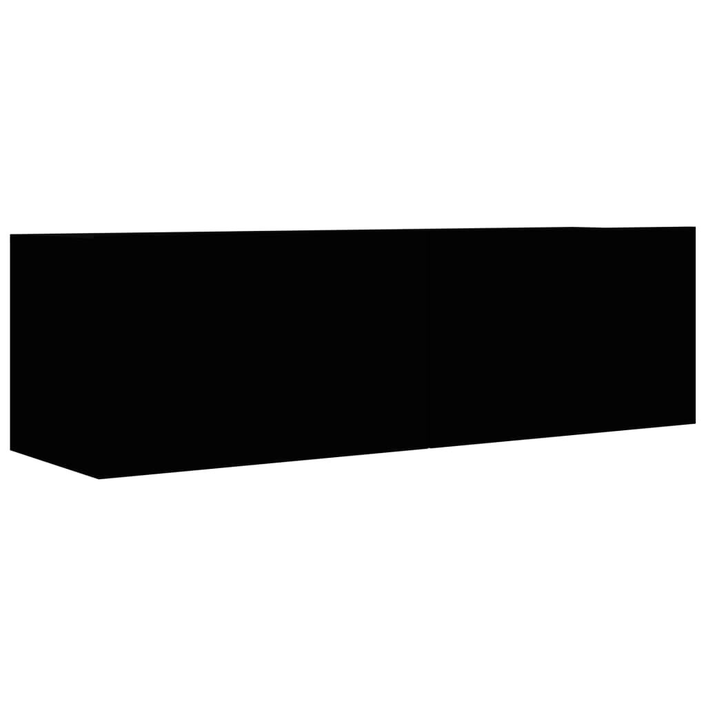 vidaXL Έπιπλο Τηλεόρασης Μαύρο 100 x 30 x 30 εκ. από Επεξ. Ξύλο