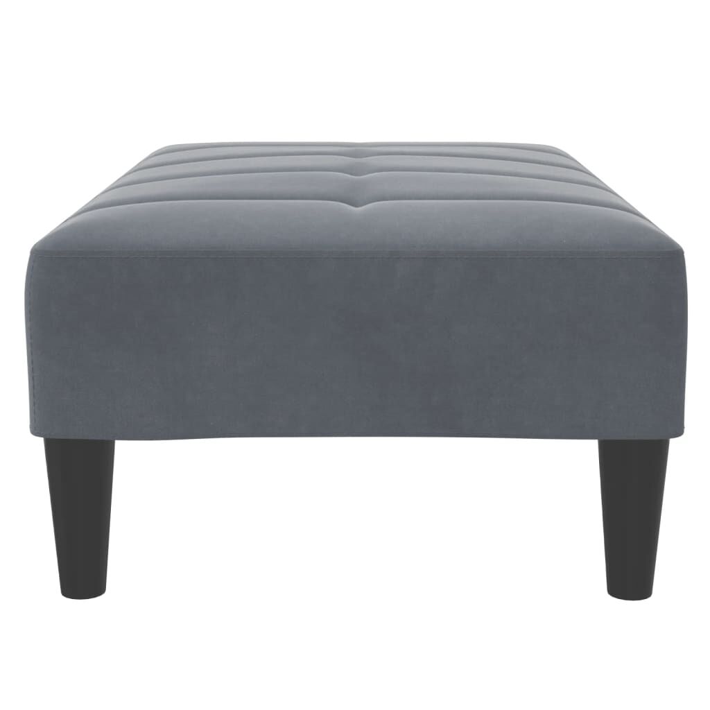 vidaXL Υποπόδιο Σκούρο Γκρι 77x55x31 εκ. Βελούδινο