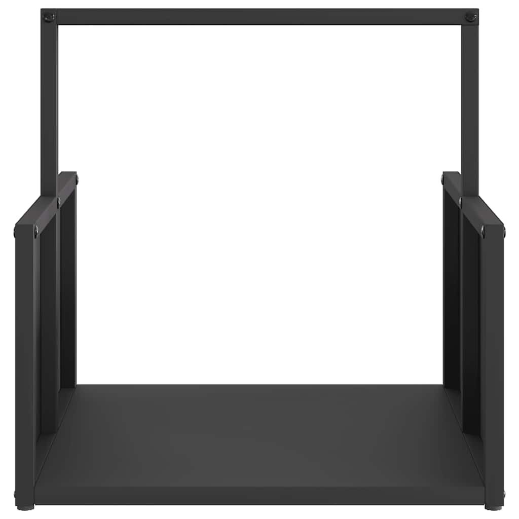 vidaXL Ράφι Καυσόξυλων Μαύρο 40x40x40 εκ. Χάλυβας ψυχρής έλασης