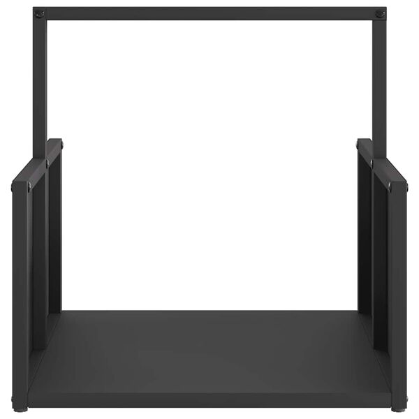 vidaXL Ράφι Καυσόξυλων Μαύρο 40x40x40 εκ. Χάλυβας ψυχρής έλασης