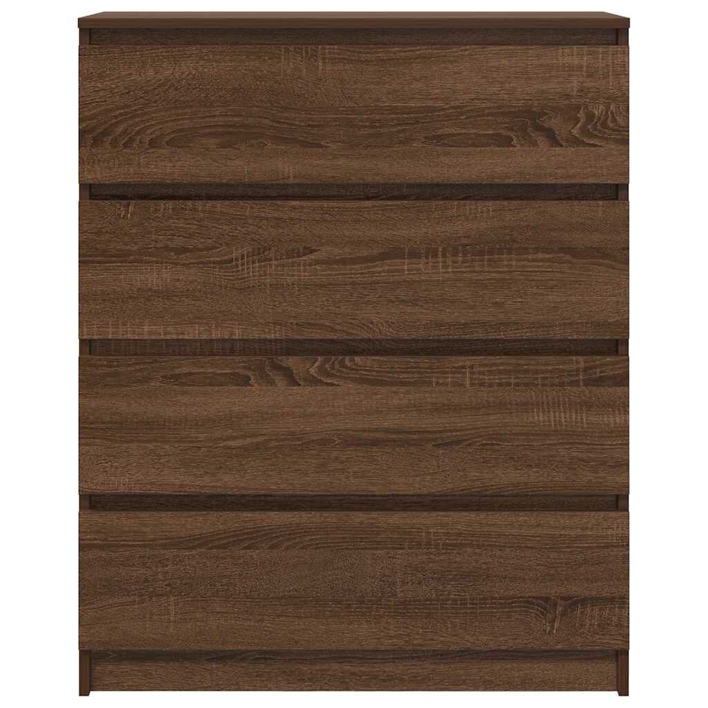 vidaXL Sideboard καφέ δρυς 80x35x99 cm Ξύλινο μηχανουργικό ξύλο