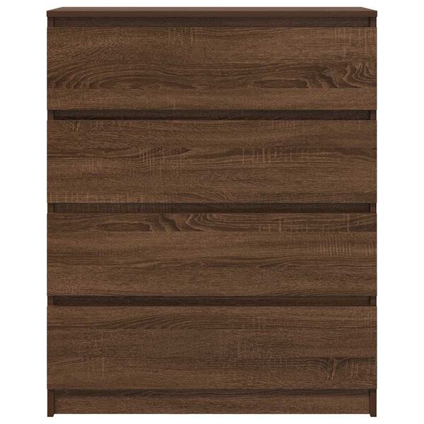 vidaXL Sideboard καφέ δρυς 80x35x99 cm Ξύλινο μηχανουργικό ξύλο