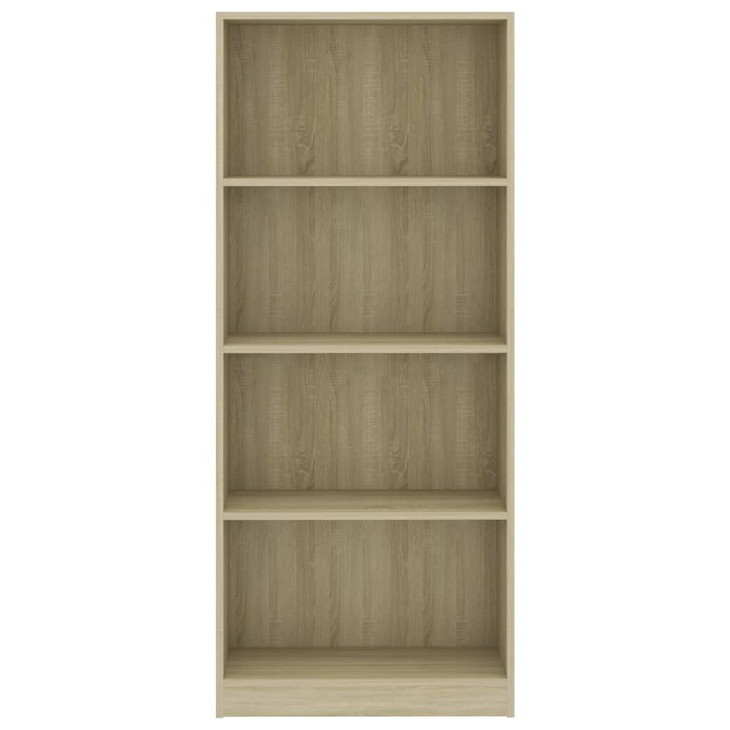 vidaXL Βιβλιοθήκη με 4 Ράφια Sonoma Δρυς 60x24x142 εκ. Επεξ. Ξύλο