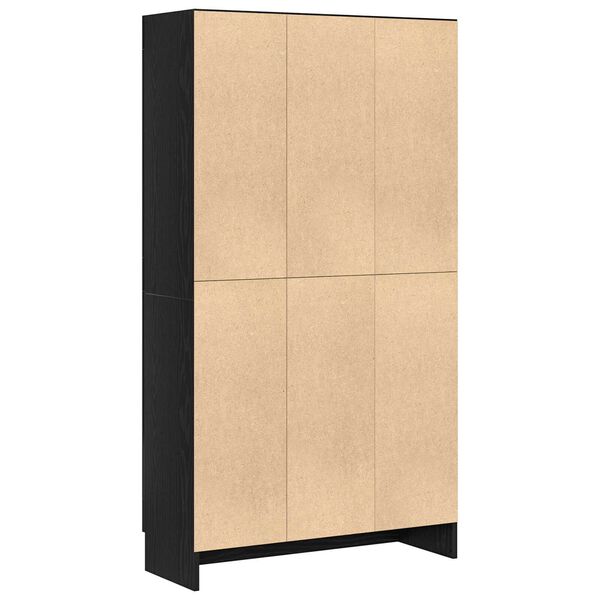 vidaXL Βιβλιοθήκη Μαύρη δρυς 82.5 x 30.5 x 150 cm Επεξεργασμένο ξύλο