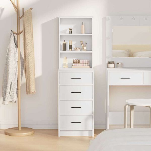 vidaXL Highboard &mu;&epsilon; &sigma;&upsilon;&rho;&tau;ά&rho;&iota; &Lambda;&epsilon;&upsilon;&kappa;ό 40 x 41 x 135 &epsilon;&kappa;. &Epsilon;&pi;&epsilon;&xi;&epsilon;&rho;&gamma;&alpha;&sigma;&mu;έ&nu;&omicron; &xi;ύ&lambda;&omicron;