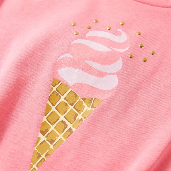 Μπλουζάκι Παιδικό Έντονο Φλούο Ροζ 92