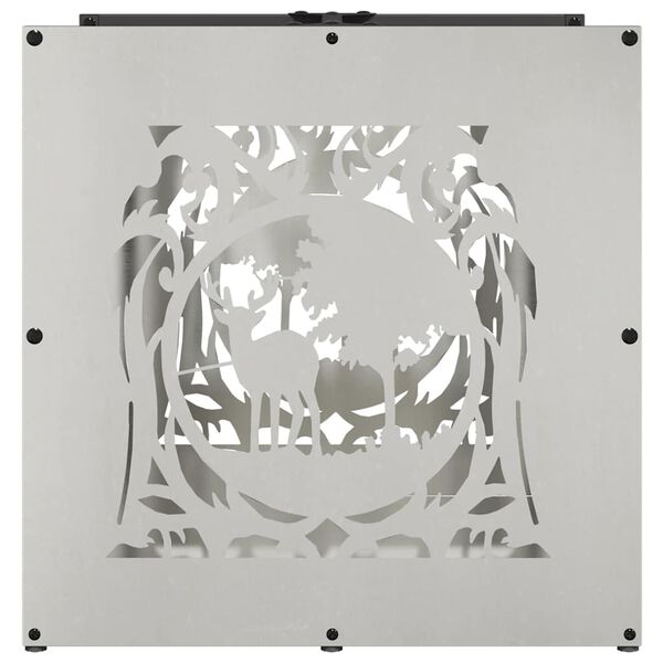 vidaXL Ραφιέρα Καυσόξυλων 40x40x40 εκ. από Ανοξείδωτο ατσάλι
