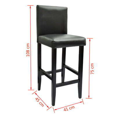 Τραπέζι Μπαρ με 2 Καρέκλες Μπαρ Μαύρο