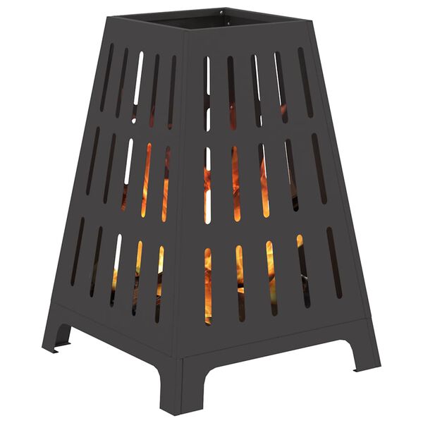 vidaXL Φωτιά Μαύρο 50 x 50 x 70 cm Κρύα έλαση από χάλυβα