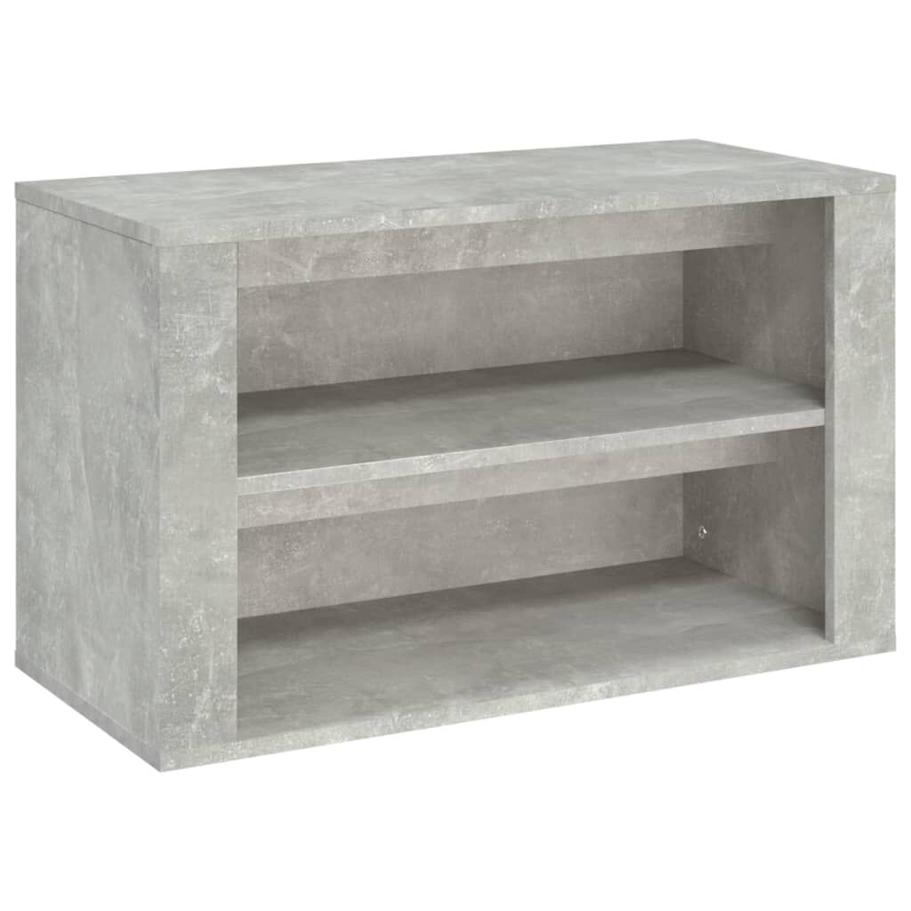 vidaXL Παπουτσοθήκη Γκρι Σκυροδέματος 75x35x45 εκ. Επεξεργασμένο Ξύλο