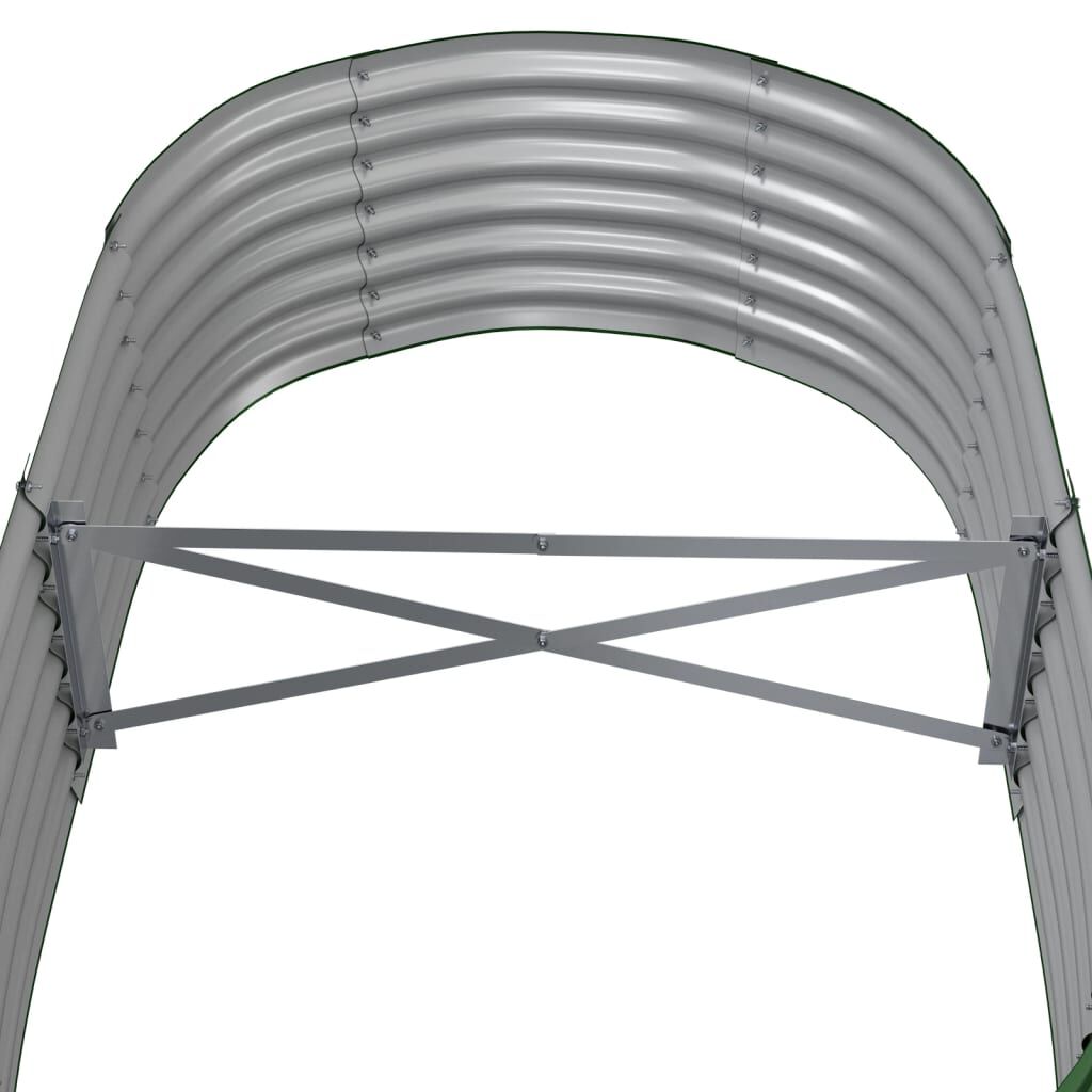 vidaXL Ζαρντινιέρα Πράσινη 152x80x36 εκ Γαλβανισμένος χάλυβας