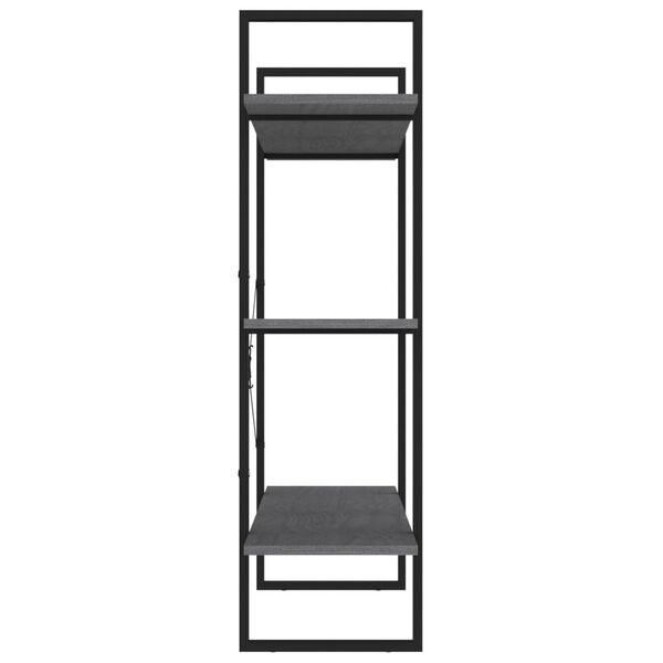 vidaXL Βιβλιοθήκη με 3 Ράφια Γκρι 100x30x105 εκ. από Μασίφ Ξύλο Πεύκου