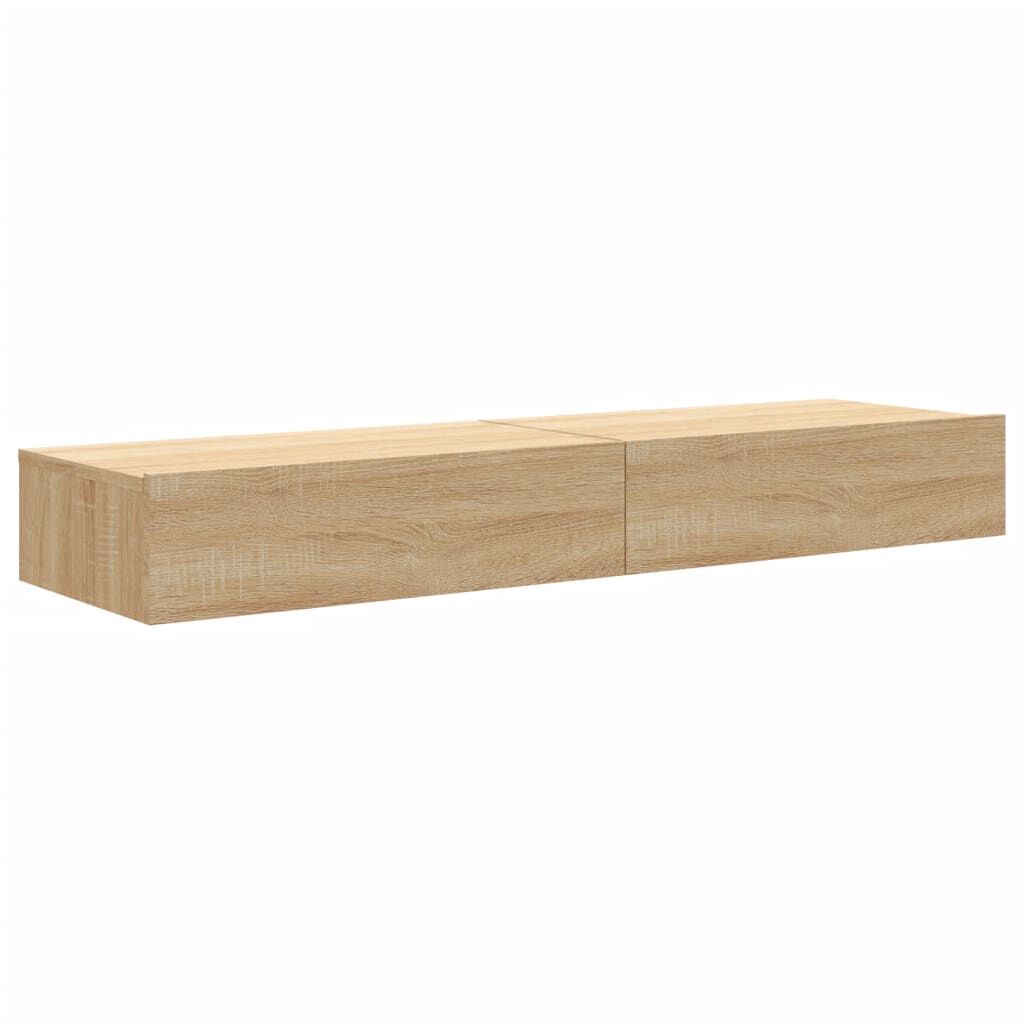 vidaXL Έπιπλα Τηλεόρασης με LED 2 τεμ. Sonoma Δρυς 60x35x15,5 εκ.