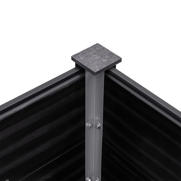 vidaXL Ζαρντινιέρα Υπερυψωμένη Γκρι 200 x 100 x 54 εκ. από WPC