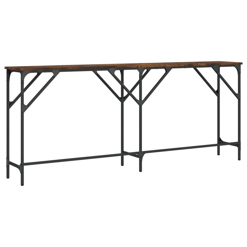 vidaXL Τραπέζι Κονσόλα Καπνιστή Δρυς 180x29x75 εκ. Επεξεργασμένο Ξύλο