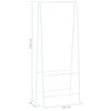 vidaXL Κρεμάστρα Ρούχων Δαπέδου Λευκή 59 x 35 x 150 εκ.