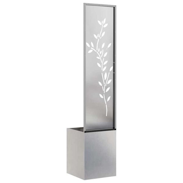 vidaXL Οθόνη Ιδιωτικότητας Κήπου Ασημί 32 x 140 εκ. Ανοξείδωτο ατσάλι