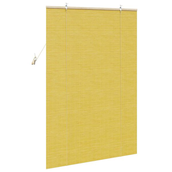 vidaXL Ρολά και Σκίες Παραθύρων Κίτρινο 110 x 160 cm Μπαμπού
