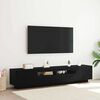 vidaXL Ντουλάπι TV 2 pcs Μαύρο 200 x 35 x 40 εκ. Επεξεργασμένο ξύλο