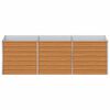 vidaXL Ζαρντινιέρα Υπερυψωμένη Ασημί 240x80x77 εκ. Γαλβανισμ. Χάλυβας