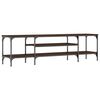 vidaXL Έπιπλο Τηλεόρασης Καφέ Δρυς 161x35x45 εκ. Επεξ. Ξύλο/Σίδερο