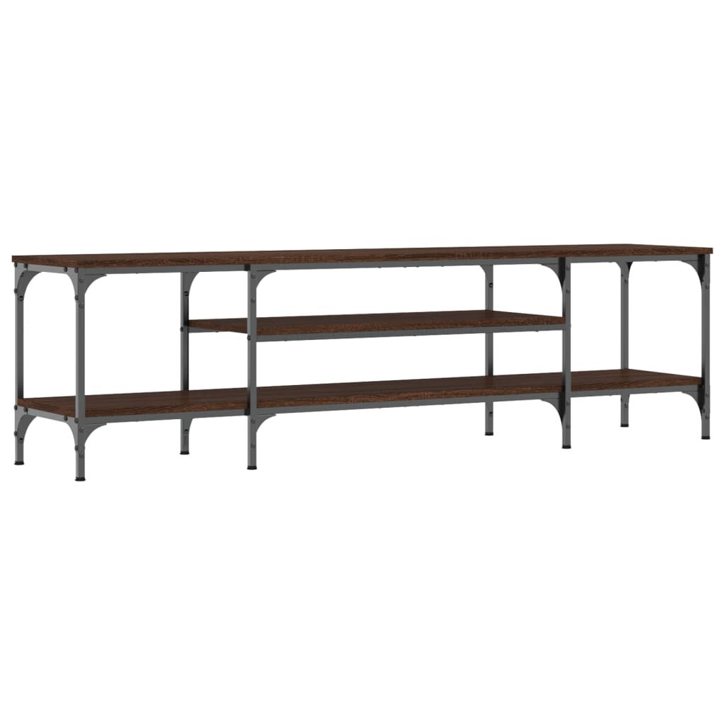 vidaXL Έπιπλο Τηλεόρασης Καφέ Δρυς 161x35x45 εκ. Επεξ. Ξύλο/Σίδερο