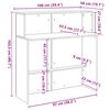 vidaXL Γραφείο υποδοχής 100x50x103,5 εκ. Επεξεργασμένο Ξύλο