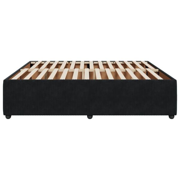 vidaXL Σκελετός Κρεβατιού Χωρίς Στρώμα Μαύρο 180x200 εκ. Βελούδινο