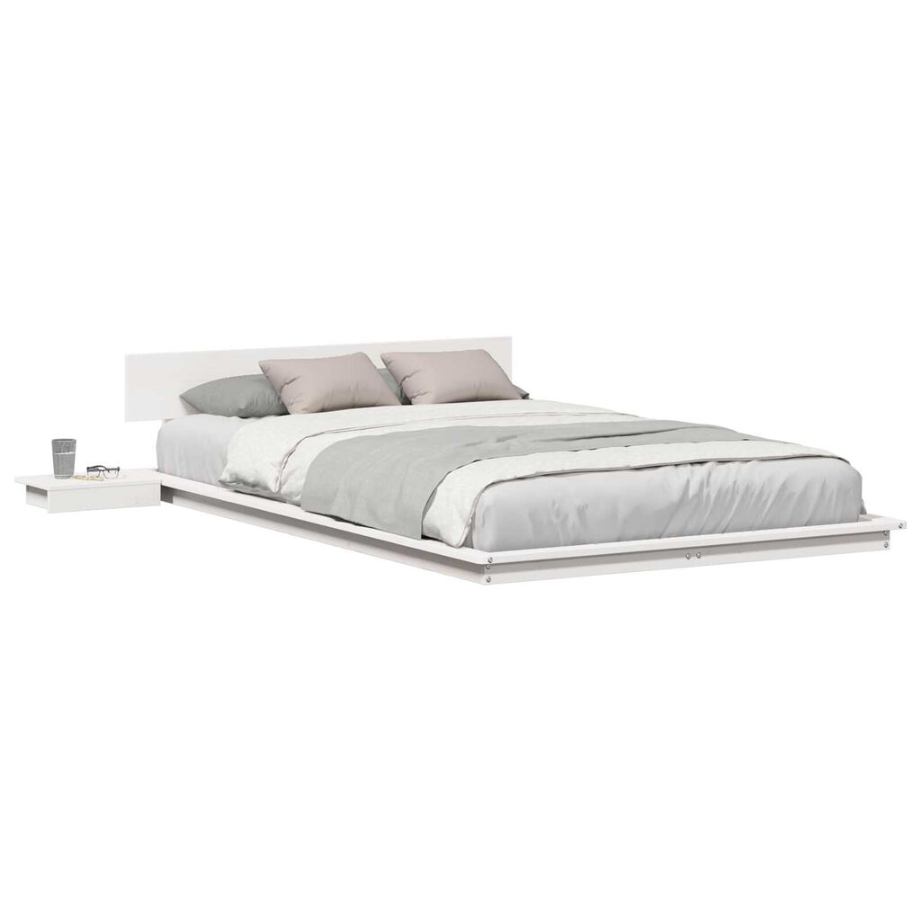 vidaXL Σκελετός Κρεβατιού Λευκό 120 x 190 cm ξύλο