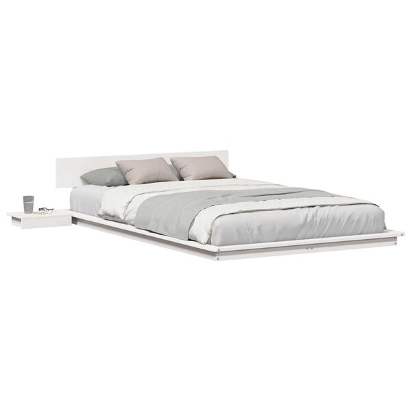 vidaXL Σκελετός Κρεβατιού Λευκό 120 x 190 cm ξύλο