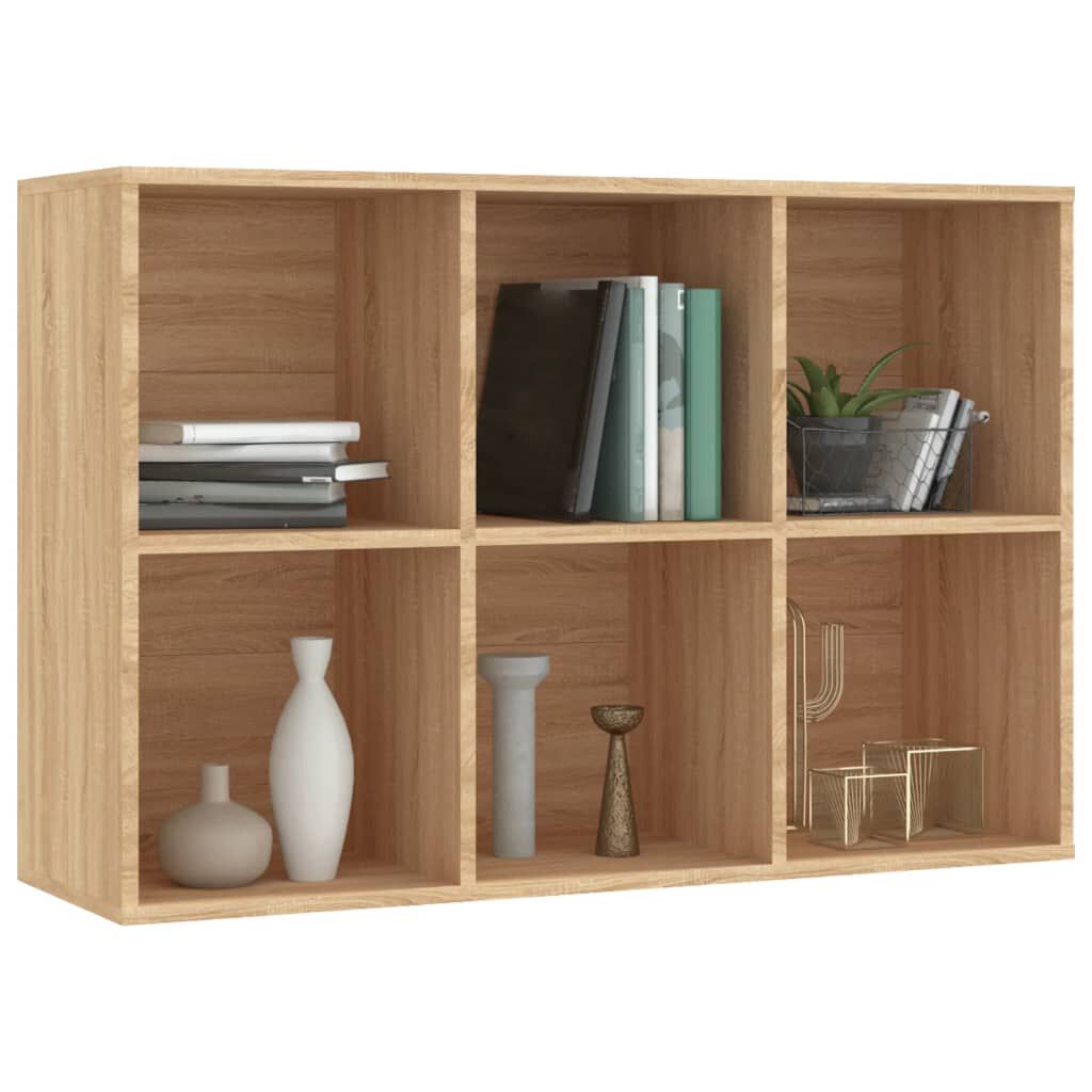 vidaXL Ραφιέρα / Βιβλιοθήκη Sonoma Δρυς 66x30x98 εκ. από Επεξ. Ξύλο