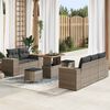 vidaXL Σετ Καναπέ Κήπου με μαξιλάρι 8 pcs Γκρι 90 x 55 x 71 cm