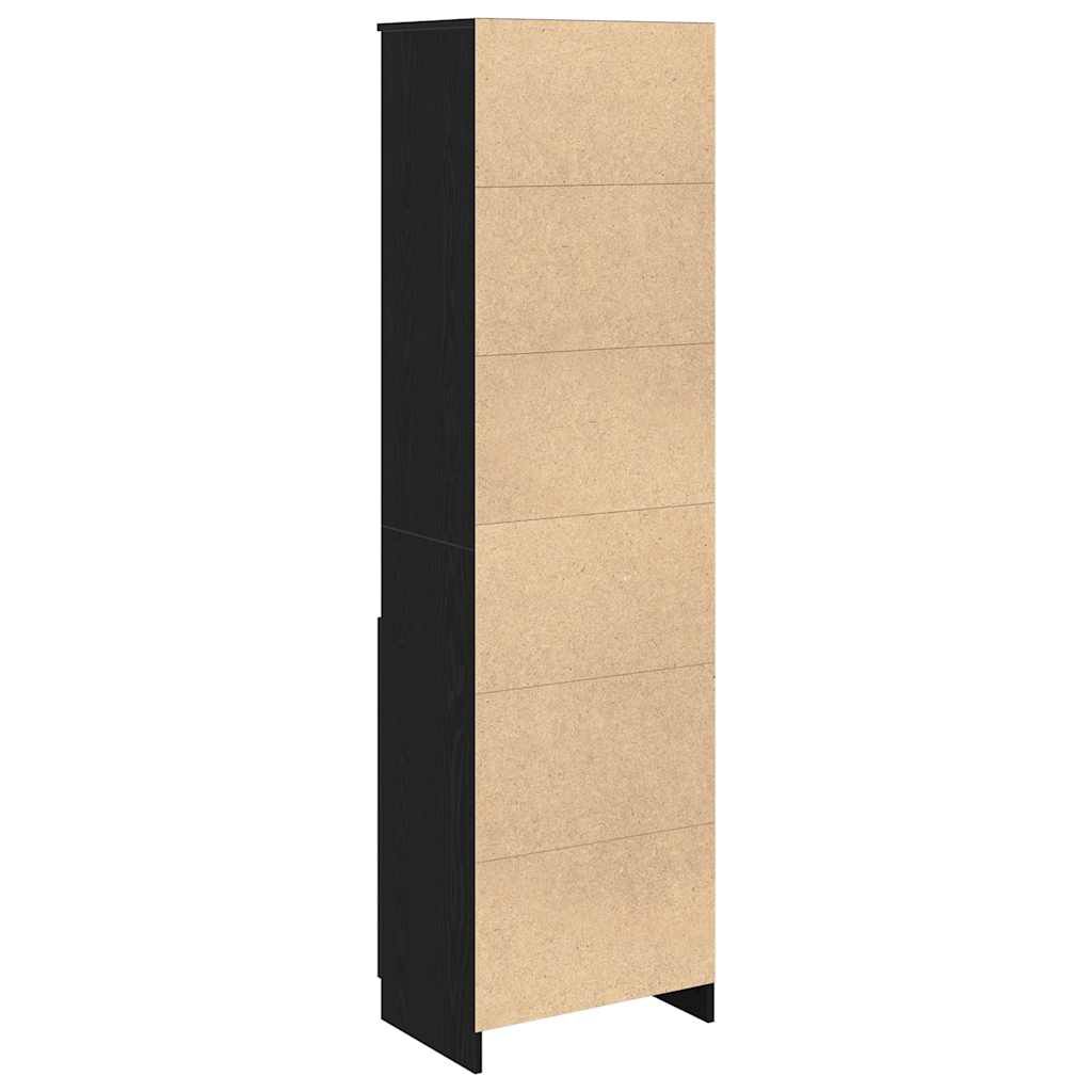 vidaXL Ντουλάπι Μαύρη δρυς 50x35x180 εκ. από Επεξεργασμένο Ξύλο
