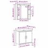 vidaXL Σετ Επίπλων Μπάνιου με ράφι με πόρτα 2 pcs Καφέ 60 x 30 x 60 cm