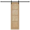 vidaXL Συρόμενη Πόρτα Καφέ 61 x 198,5 εκ. Στερεά ξυλεία πεύκου