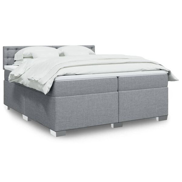 vidaXL &Kappa;&rho;&epsilon;&beta;ά&tau;&iota; Boxspring &mu;&epsilon; &Sigma;&tau;&rho;ώ&mu;&alpha; &Alpha;&nu;&omicron;&iota;&chi;&tau;ό &Gamma;&kappa;&rho;&iota; 200x200 &epsilon;&kappa;. &Upsilon;&phi;&alpha;&sigma;&mu;ά&tau;&iota;&nu;&omicron;