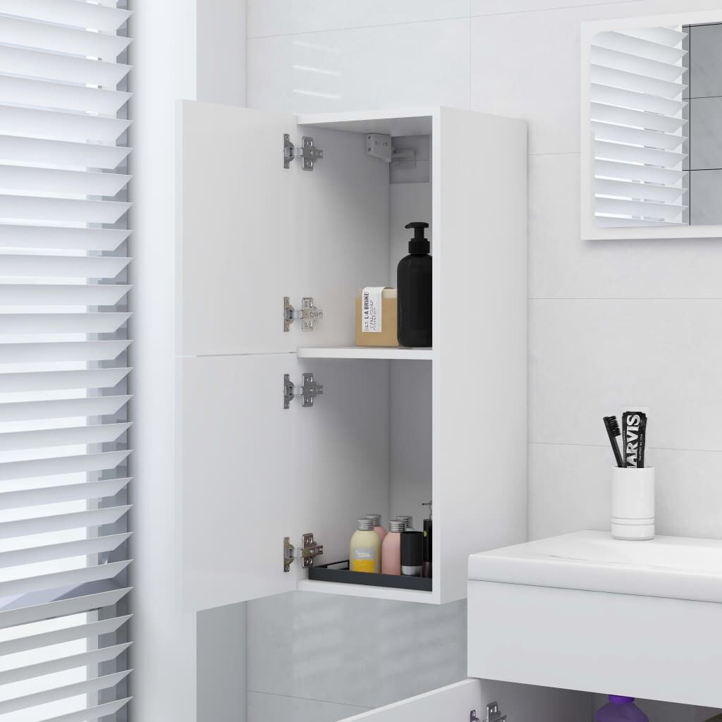 vidaXL Ντουλάπι Μπάνιου Λευκό 30 x 30 x 80 εκ. από Επεξ. Ξύλο