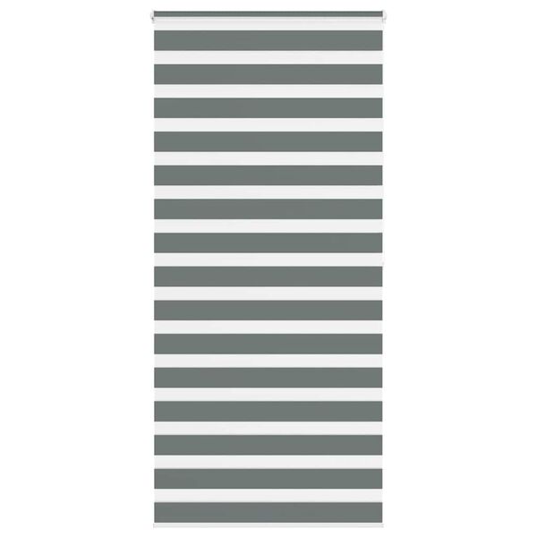 vidaXL Ζέβρα τυφλή Σκούρο Γκρι Πλάτος υφάσματος 95,9 εκ. Πολυεστέρας