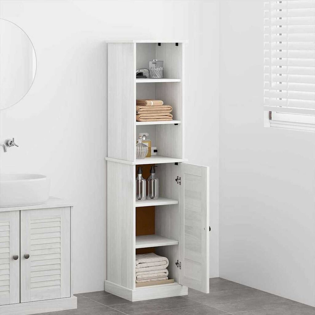 vidaXL Σετ Επίπλων Μπάνιου 2 pcs Καφέ και Λευκό 37 x 34 x 150 εκ