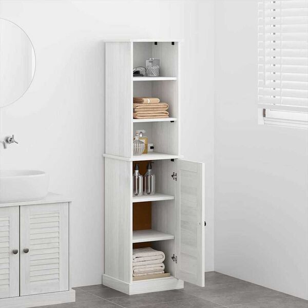 vidaXL Σετ Επίπλων Μπάνιου 2 pcs Καφέ και Λευκό 37 x 34 x 150 εκ