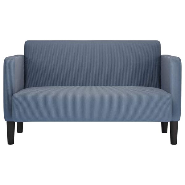 vidaXL Καναπές Loveseat Μπλε 109 εκ. ύφασμα Corduroy