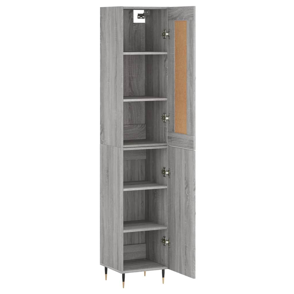 vidaXL Μπουφές Sonoma Γκρι 34,5 x 34 x 180 εκ. από Επεξεργασμένο Ξύλο