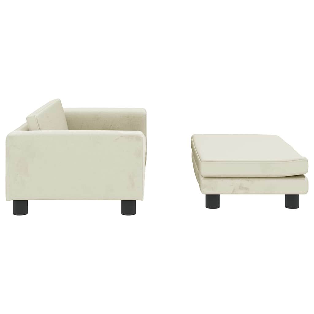 vidaXL Κρεβάτι Σκύλου με Προέκταση Κρεμ 100 x 50 x 30 εκ. Βελούδινο
