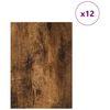 vidaXL Διακοσμητικά Πάνελ 12 pcs Καπνιστή δρυς 15 x 21 x 0.3 εκ