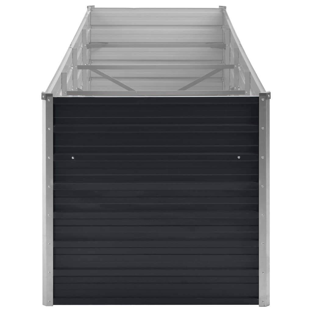 vidaXL Ζαρντινιέρα Υπερυψωμένη Ανθρακί 320x80x77 εκ. Γαλβαν. Χάλυβας