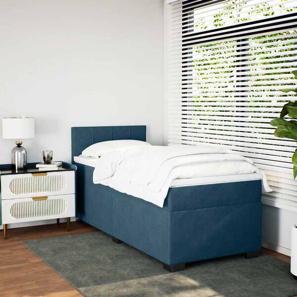 vidaXL &Kappa;&rho;&epsilon;&beta;ά&tau;&iota; Boxspring &mu;&epsilon; &Sigma;&tau;&rho;ώ&mu;&alpha; &Mu;&pi;&lambda;&epsilon; 90x190 &epsilon;&kappa;. &Beta;&epsilon;&lambda;&omicron;ύ&delta;&iota;&nu;&omicron;
