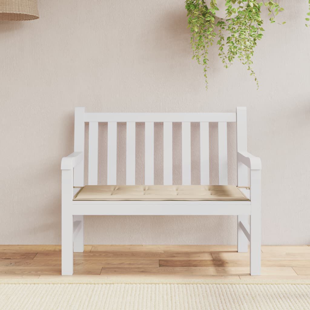 vidaXL Μαξιλάρι Πάγκου Κήπου Μπεζ 120x50x4 εκ. Ύφασμα Oxford