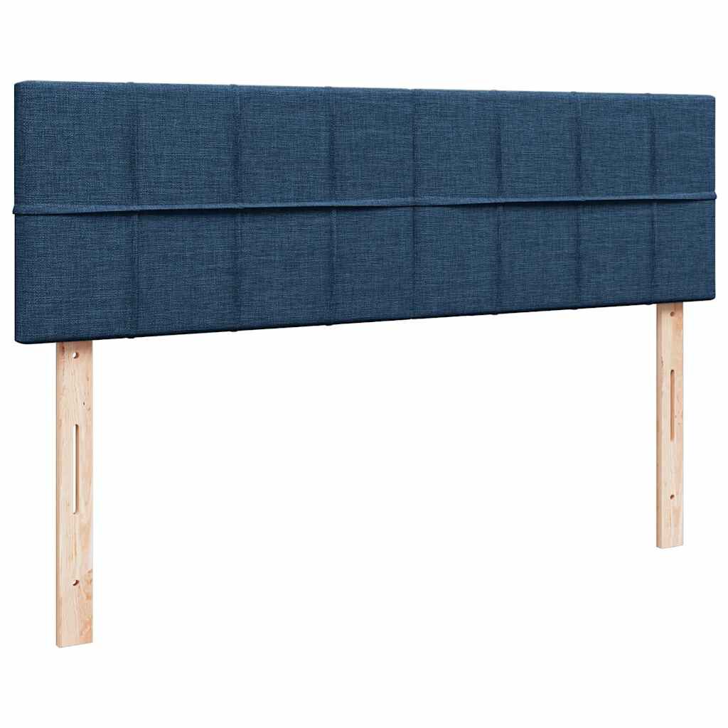 vidaXL Οθωμανικό κρεβάτι με στρώμα μπλε 140x190cm ύφασμα
